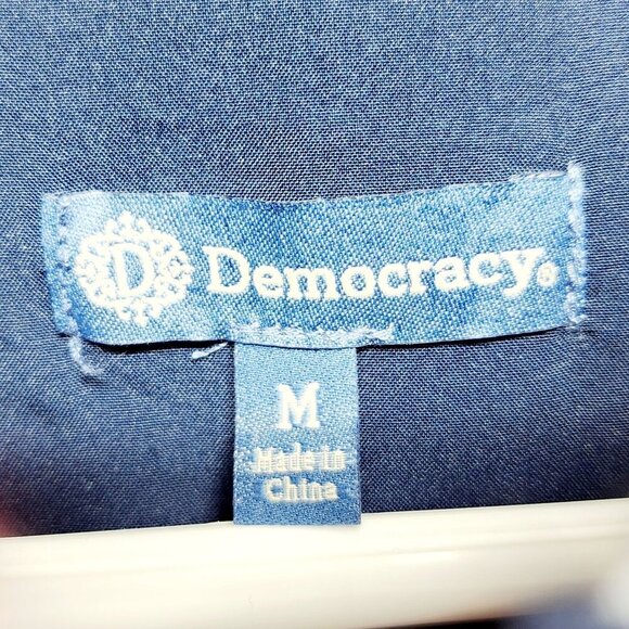 Democracy Womens Long Sleeve Quilted Jacket Midnight Blue Size M - Picture 4 of 14